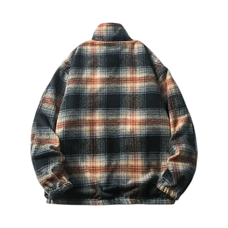 Reversible flannel to water resistant bomber jacket