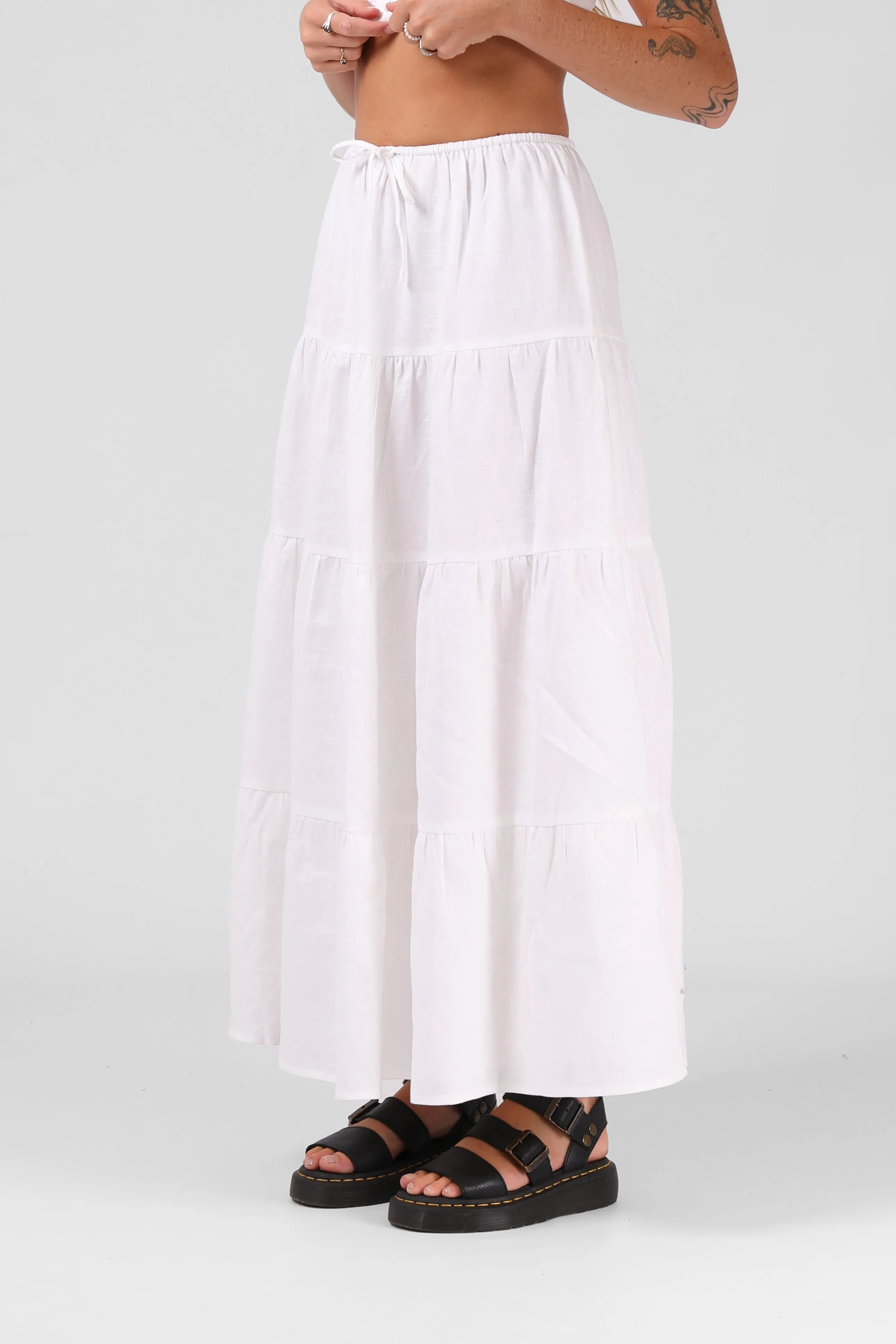 Ruby Maxi Skirt - White