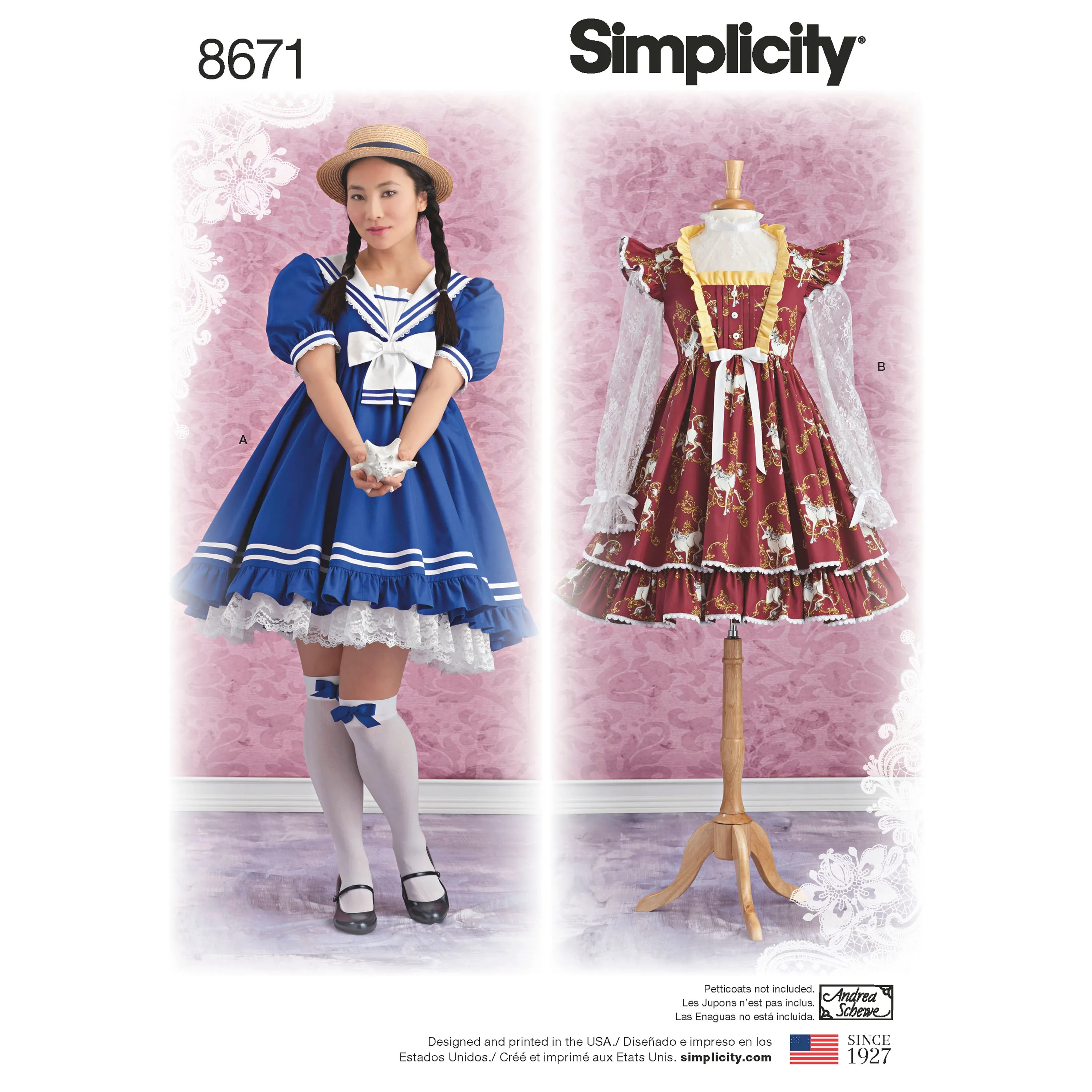 Simplicity Pattern 8671 Women’s Lolita Costume Dresses