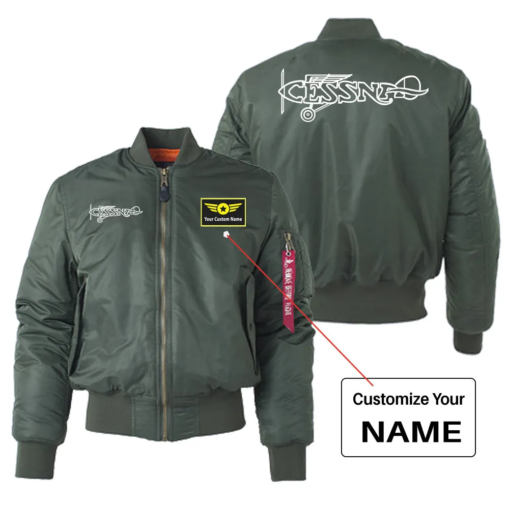 Special Cessna Text Designed "Women" Bomber Jackets