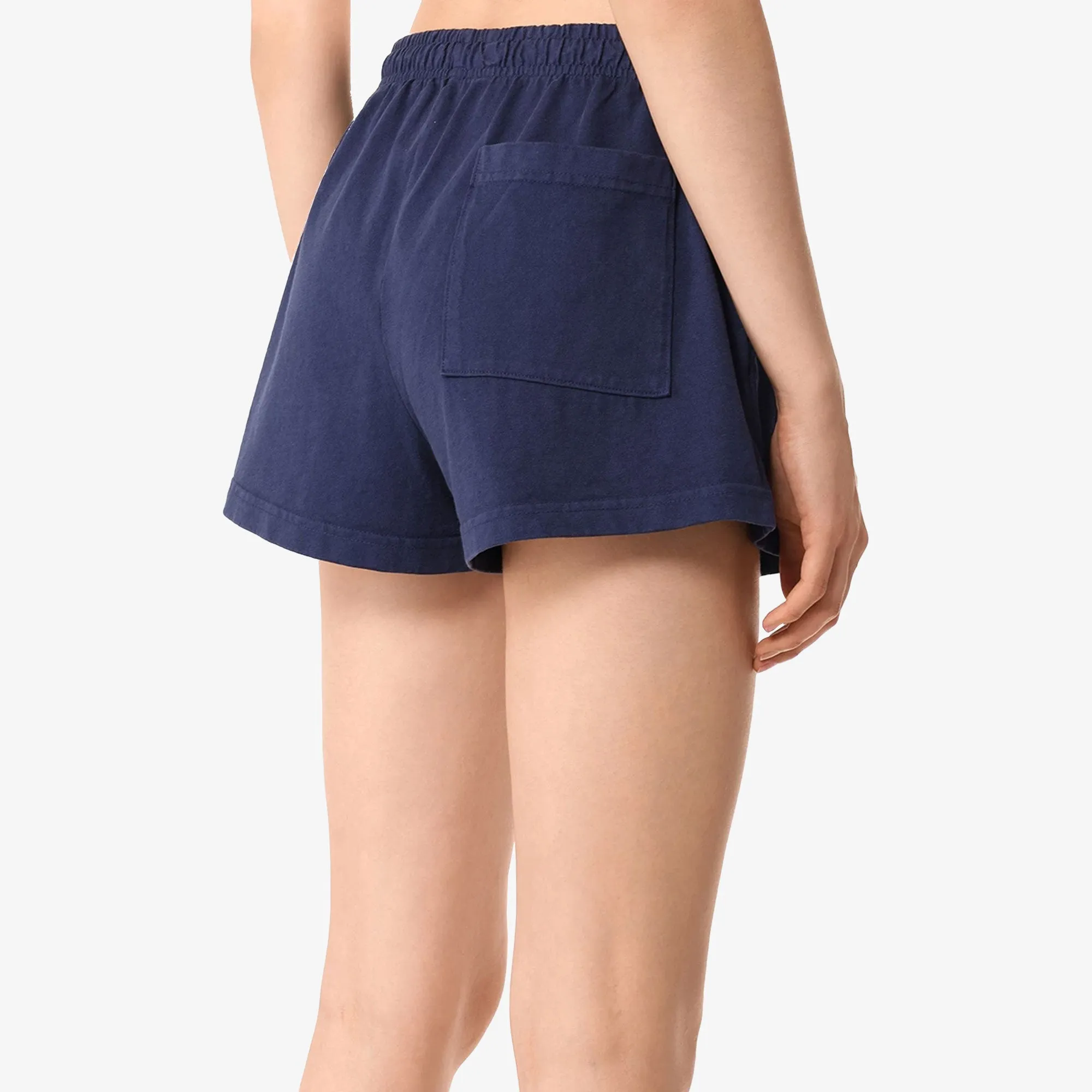 SPORTY & RICH | WMN'S SPA DISCO SHORTS { NAVY/WHITE