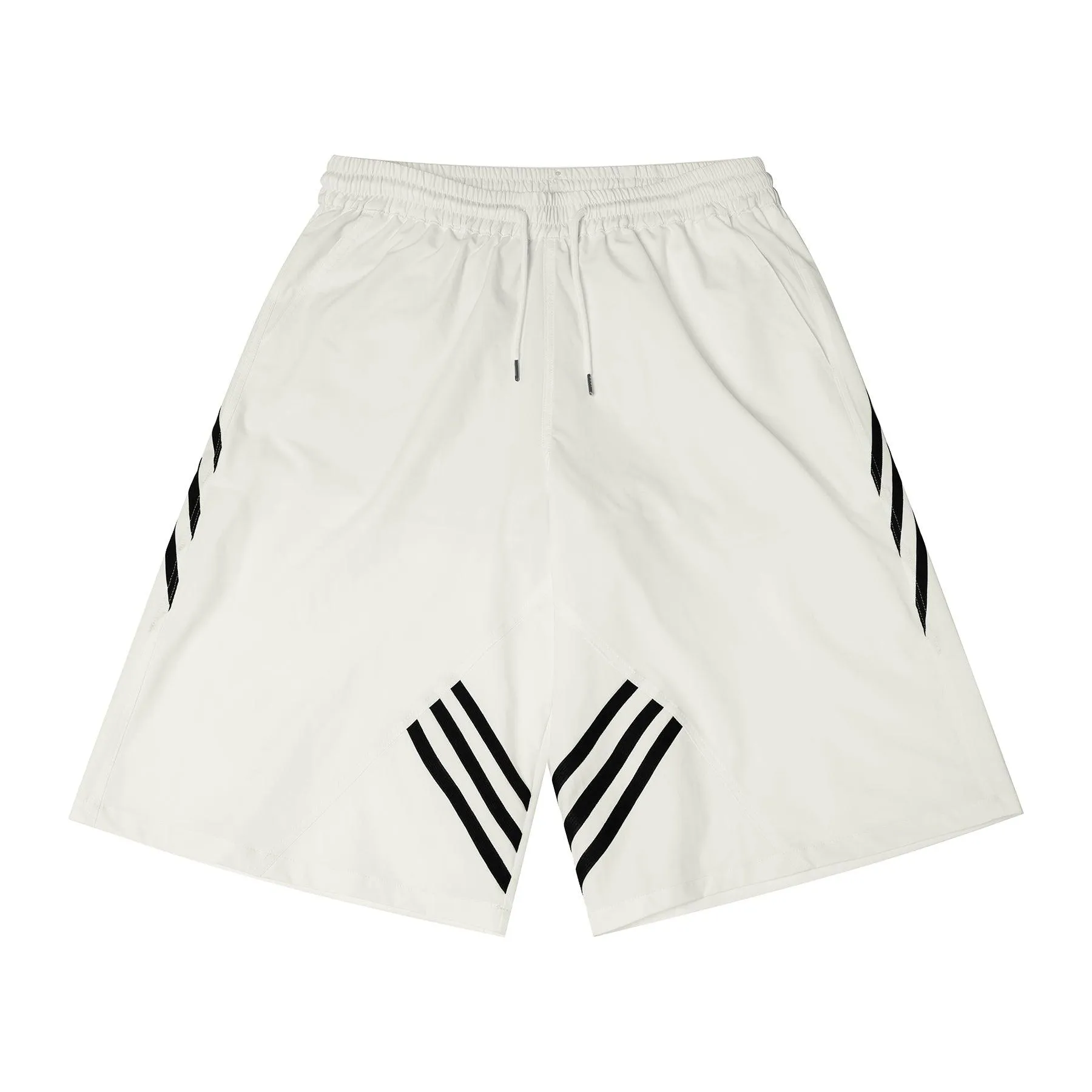 Sporty Baggy Shorts With Stripes