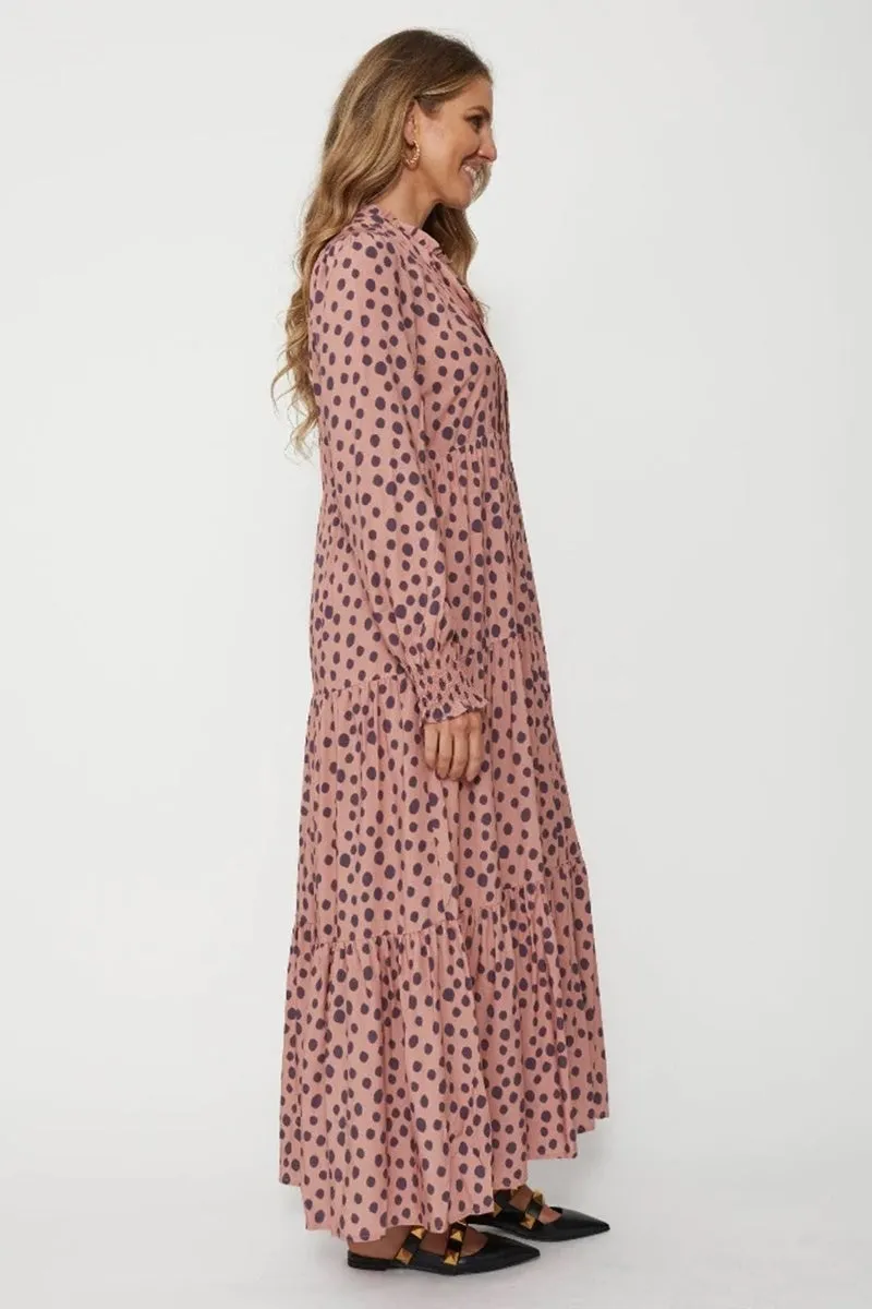 Stella   Gemma - Claudia Dress - Mulberry spot