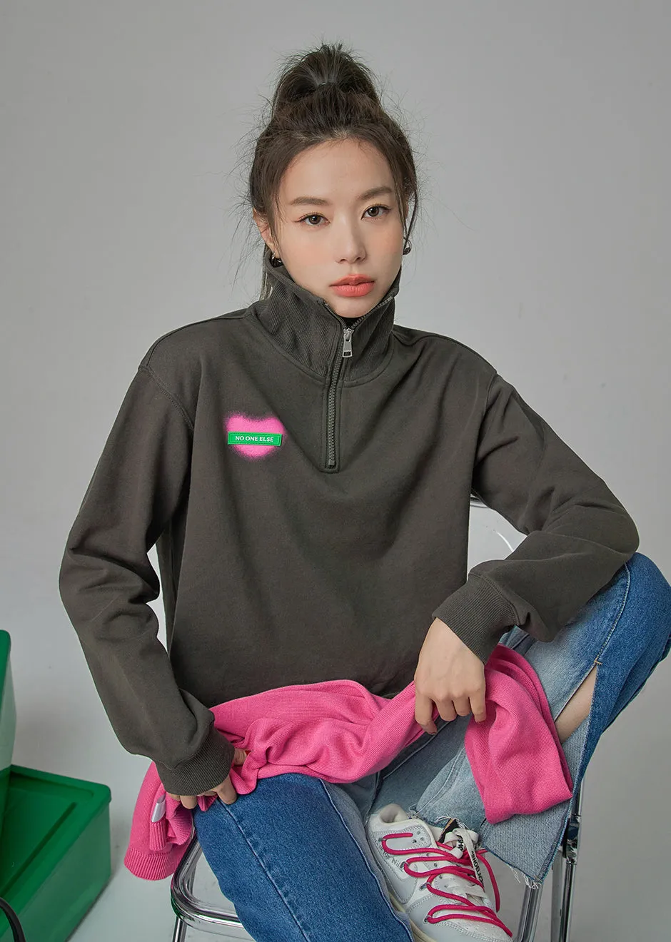 The Secret Garden Half Zip-Up Sweatshirt