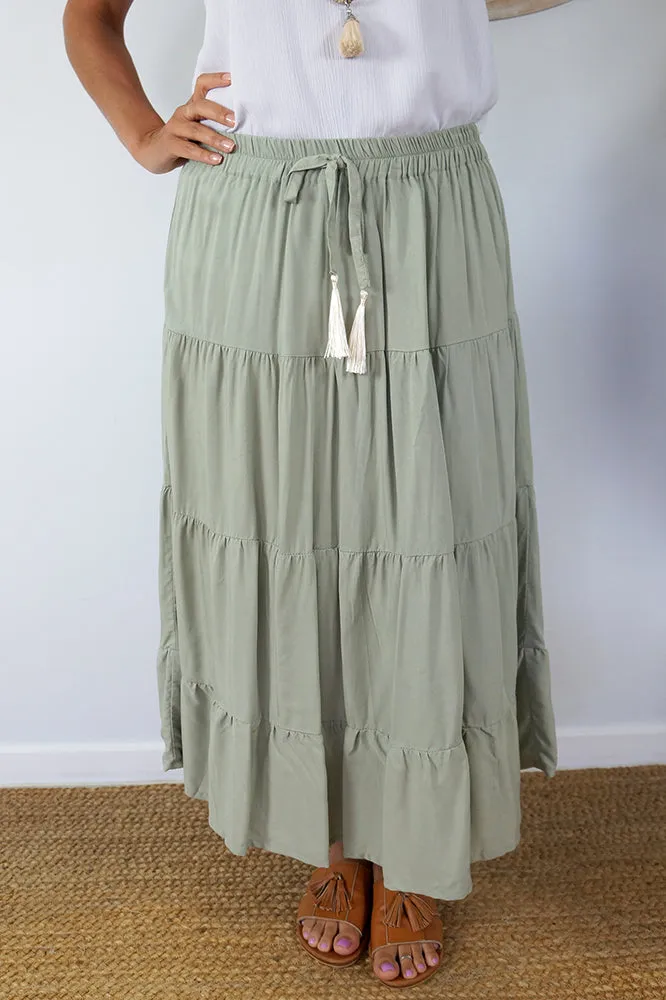 Tiered Skirt "Plain"