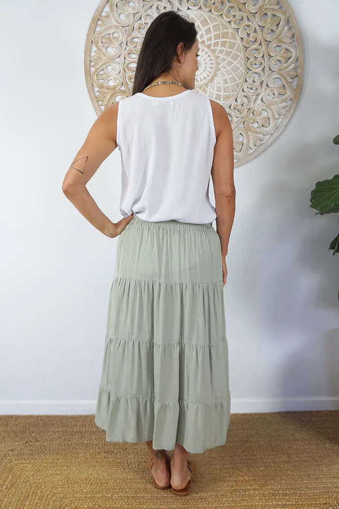 Tiered Skirt "Plain"