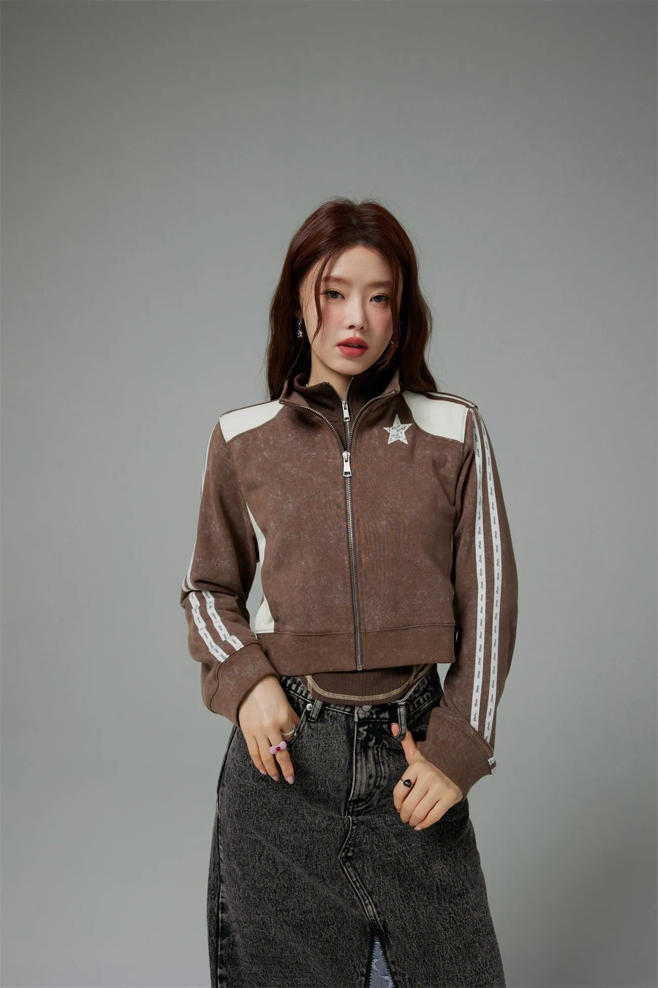 Whistle Vintage Cropped Zip-Up