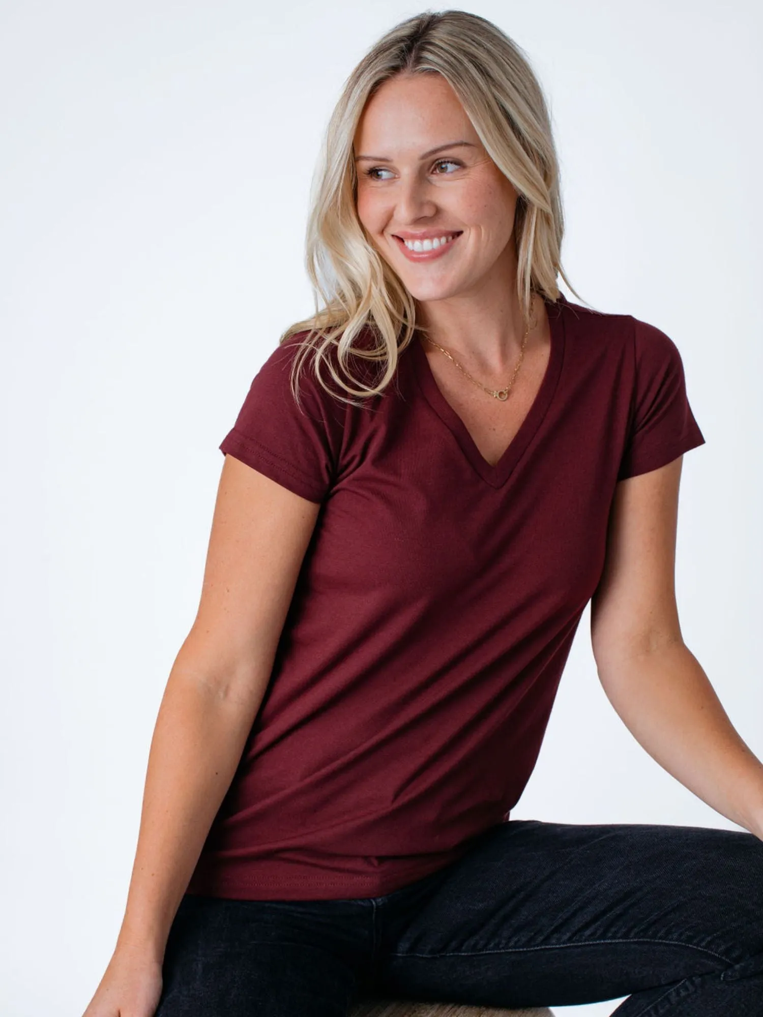 Women's Garnet V-Neck