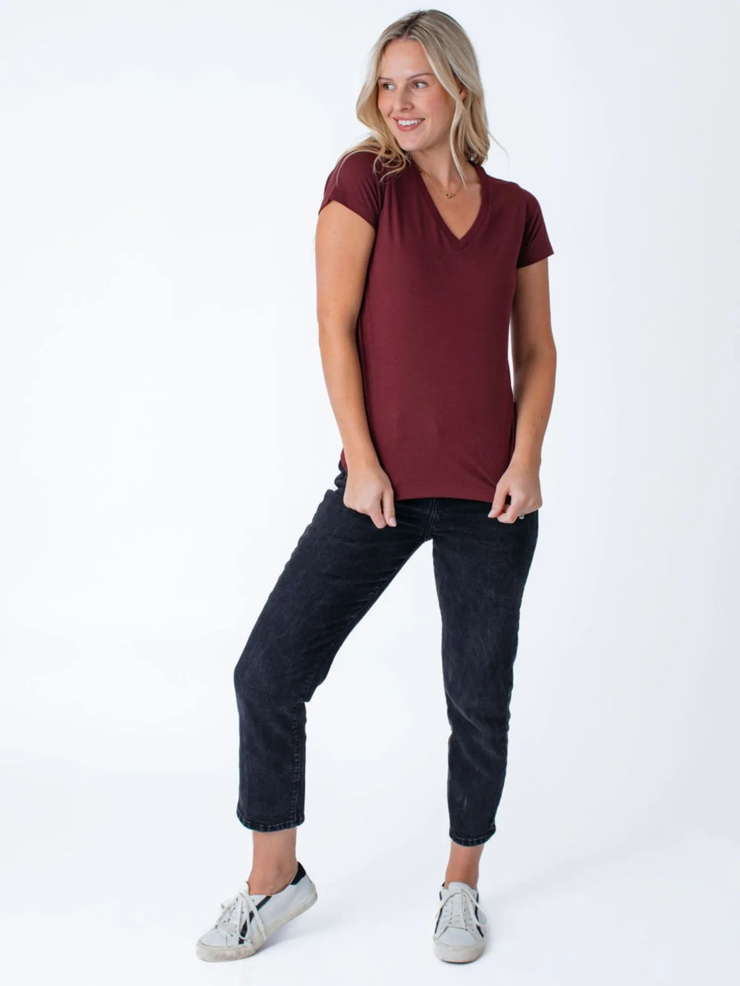 Women's Garnet V-Neck